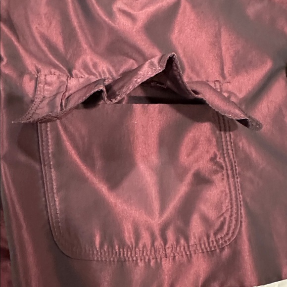 Womens Double-Breasted Cropped Jacket - Dark Burgundy - Picture 7 of 9